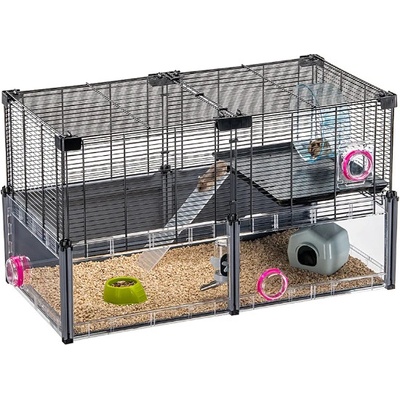 Ferplast Cage for hamsters and mice - Оборудвана клетка за хамстери, мишки и други малки гризачи, 72, 5 x 37, 5 x h 42 см