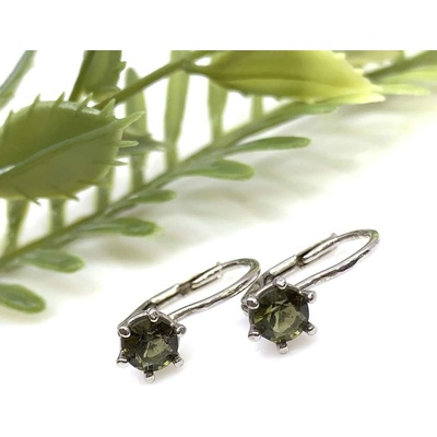 Jan Kos jewellery stříbrné náušnice s vltavínem 32108053