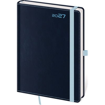 Double Blue A5 denný 2027 modrý