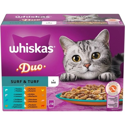 Whiskas Duo Surf & Turf в желе 12 x 85 г