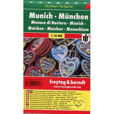 Freytag & Berndt Stadtplan München. Munich Monaco di Baviera. Mnichov Monachium