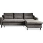 Miuform Тъмносиво кадифено ъглово канапе, десен ъгъл Stylish Stan - Miuform (Stylish Stan 2QL-LCBKR OTT25)