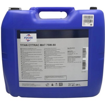 Image 1 of FUCHS Трансмисионно масло fuchs titan cytrac mat 75w80 20 литра