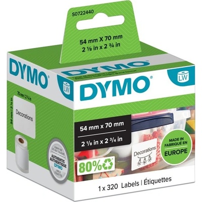 DYMO štítky multifunkčné, biely papier, 70x54mm S0722440
