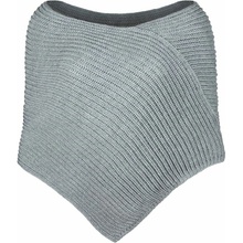 Bontis Pletené pončo Svetlošedý melír