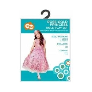 GoDan Princess Pink-Gold Dress, crown size 110/120cm SL-KZ11