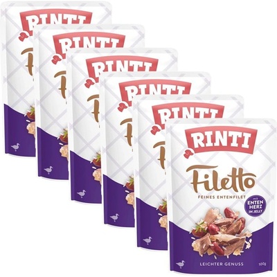 RINTI Капсула RINTI Filetto патица + патешки сърца 6 x 100 г