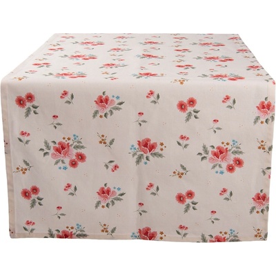 Clayre & Eef bavlna behúň s kvetmi Little Rose Collection 50x140 cm