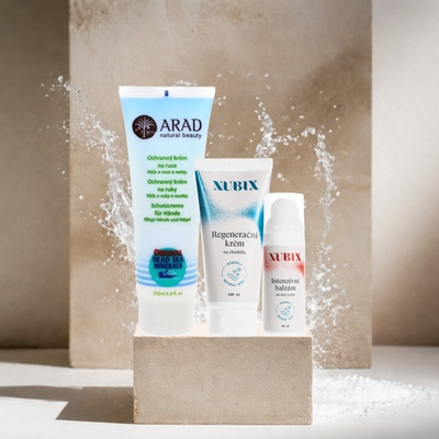 Arad ochranný krém na ruce 250 ml + Nubix regenerační krém na chodidla 100 ml + Nubix intenzivní balzám 50 ml