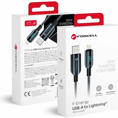 Forcell C273 USB A to Lightning 2,4A 12W Digital 1,2m černý
