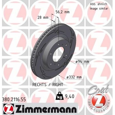 Brzdový kotúč ZIMMERMANN 380.2116.55 (380211655)