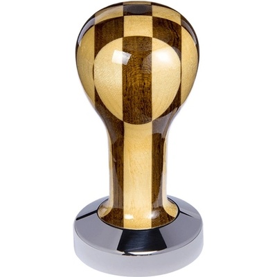 Buna Café tamper lak šachovnica, nerez lesk, plochý 49 mm