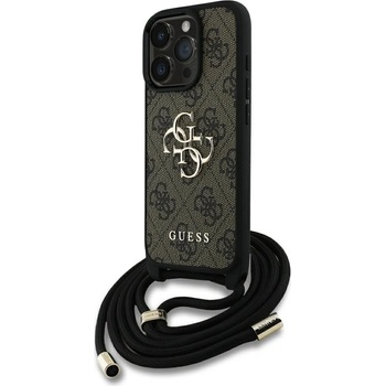 GUESS Калъф Guess PU 4G Metal Logo Crossbody Strap - iPhone 15 Pro - Кафяв (3666339434397)