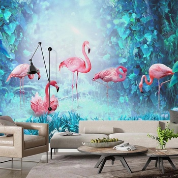 Art Gift Decor Фототапет Екзотично фламинго