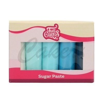 FunCakes Barevné potahovací hmoty Blue Color Palette 5 x100 g