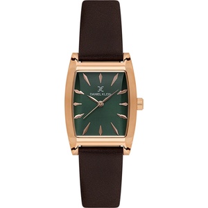 Daniel Klein DK. 1.14120-6 - Дамски, Кварц, 23x33mm, Кафява кожа, 3 ATM - Premium Часовници
