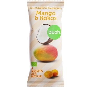 buah Био дъвчащи бонбони с манго и кокос - 40 г