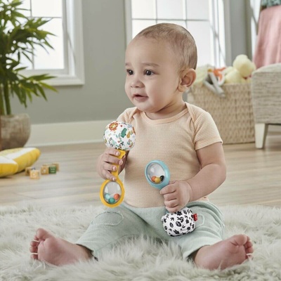 Fisher-Price Chrastící rumba koule lístečky a zvířátka
