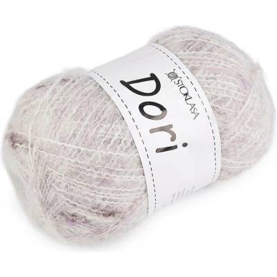 Pletací mohérová příze s nopky Dori 100 g Varianta: 13 (F013) béžovobílá, Balení: 1 ks 57863/147367/274409