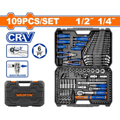 WADFOW Гедоре комплект wadfow 1/4"+1/2", 109 части (wf whs2109)
