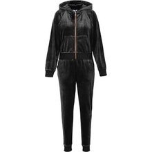 Miso Velour Tracksuit set Black