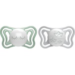 Chicco Physio Light Physio Forma Night биберон 16-36 m Green/Grey 2 бр