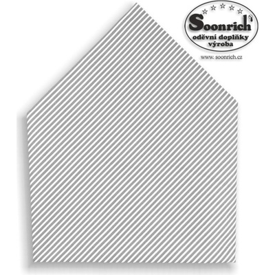 Soonrich šátek dětský šedé pruhy bsd190