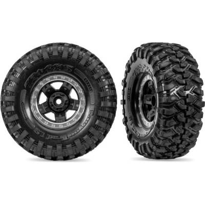 Traxxas колело 1.9", джанта TRX-4 Sport черен полуматов хромиран, гума Canyon Trail (2)