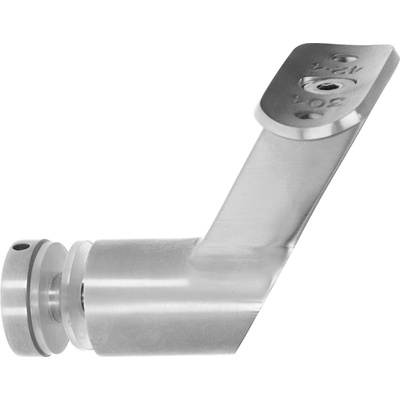 Držák madla pevný na trubku ø 42.4mm, s uchycením na sklo 6-21.52mm, broušená nerez K320 /AISI304
