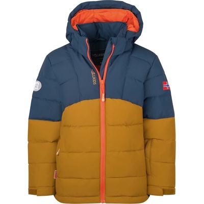 TROLLKIDS Детско зимно яке Trollkids Kid's Gryllefjord Jacket Winter jacket - Bronze / Mystic Blue / Flame Orange - размер 92 (EU) (703-2828-1211)