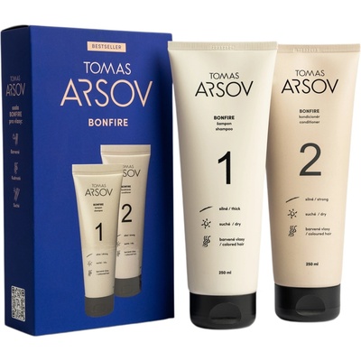 Tomas Arsov Bonfire šampón 250 ml + oplachový kondicionér 250 ml darčeková sada
