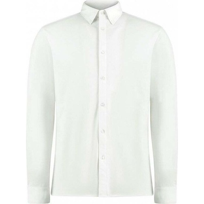Kustom Kit pánská košile s dlouhými rukávy Tailored Fit bílá