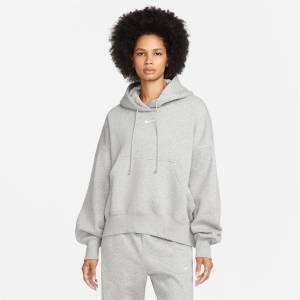 Nike Суичър Nike Sportswear Phoenix Fleece Women's Over-Oversized Pullover Hoodie - Grey Hth/ Whi