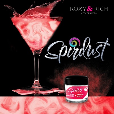 Roxy and Rich Metalická na nápoje Spirdust pink sapphire 1,5 g