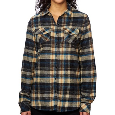 Burnside Dámska flanelová košeľa BU5210 Khaki Check