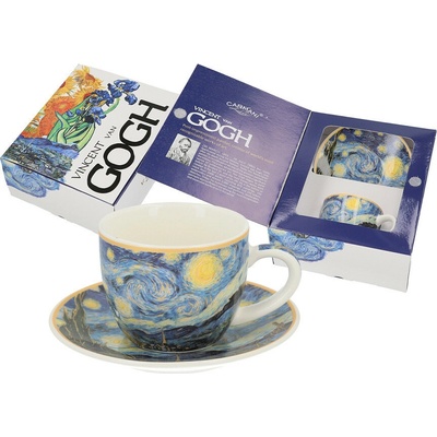 Carmani Šálek s podšálkem na espresso Vincent van Gogh Hvězdná noc 80 ml – Hledejceny.cz