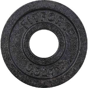 Fitforce ЧЕРНА ТЕЖЕСТ 0, 5 КГ С ОТВОР 30 ММ 0, 5 КГ