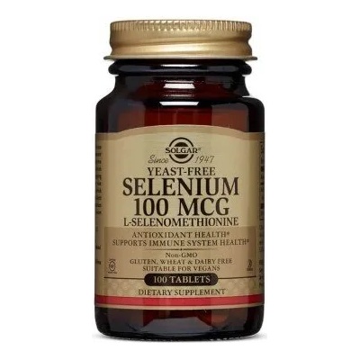 Solgar Хранителна добавка Селен (L-селенометионин без мая) 100ug , Solgar Selenium 100ug 100 Tabs