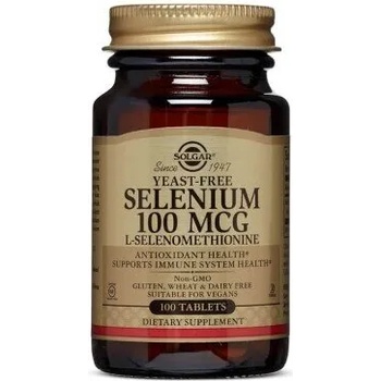 Solgar Хранителна добавка Селен (L-селенометионин без мая) 100ug , Solgar Selenium 100ug 100 Tabs