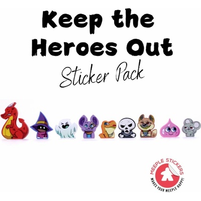 Meeple Stickers samolepky pro příšeří hrdinům vstup zakázán