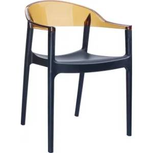Siesta Exclusive SI-Стол CARMEN(059)-Black/Amber Transparent (014278)