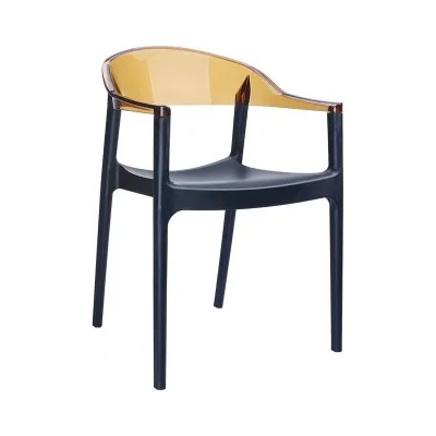 Siesta Exclusive SI-Стол CARMEN(059)-Black/Amber Transparent (014278)