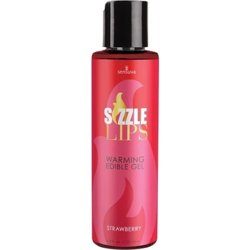 Sensuva Затоплящ "ядлив" масажен гел Sizzle Lips ягода 125 мл