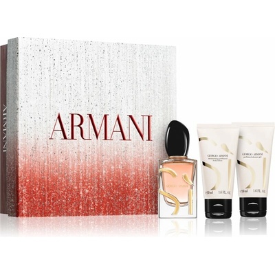 Armani Sì Sì EDP 50 ml + Sì parfumované telové mlieko 50 ml + Sì parfumovaný sprchovací gél 50 ml