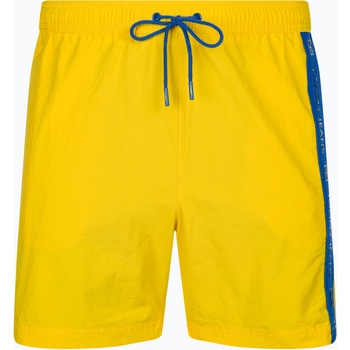 Tommy Hilfiger Мъжки шорти за плуване Tommy Jeans SF Medium Drawstring Side Tape vivid yellow