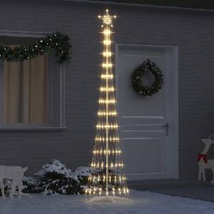 vidaXL LED Коледна Елха Топло бяло 250 cm Метал (42018775)