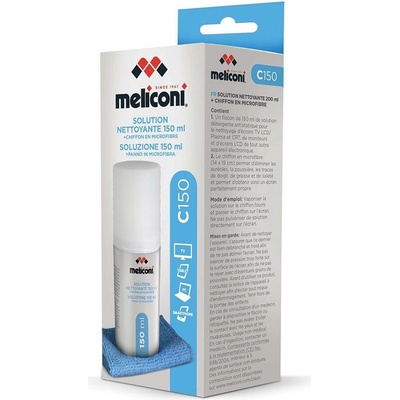 Meliconi 621014 roztok + hadřík z mikrovlákna, pro obrazovky 150 ml