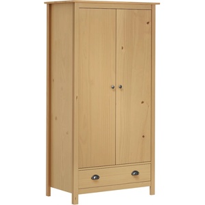vidaXL Гардероб с 2 врати Hill 89x50x170 см борово дърво масив (288947)