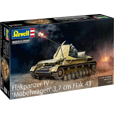REVELL Plastic ModelKit military 03363 Flakpanzer IV Möbelwagen3.7cm Flak 43 1:72