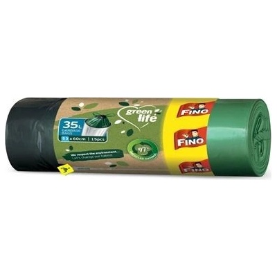 FINO Pytle na odpad Green-recykl 25µm 35 l 15 ks